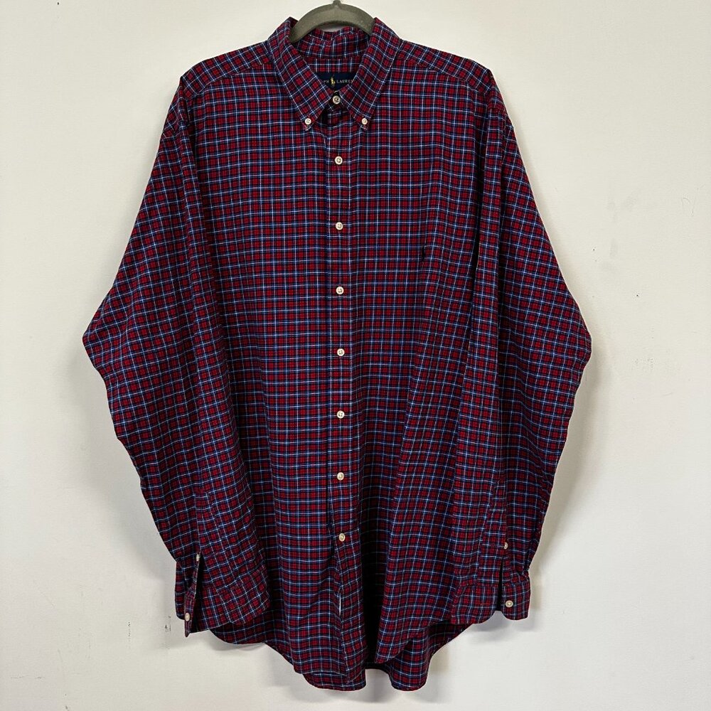 Ralph Lauren Plaid Men’s Button Down XL Tall - Picture 2 of 7